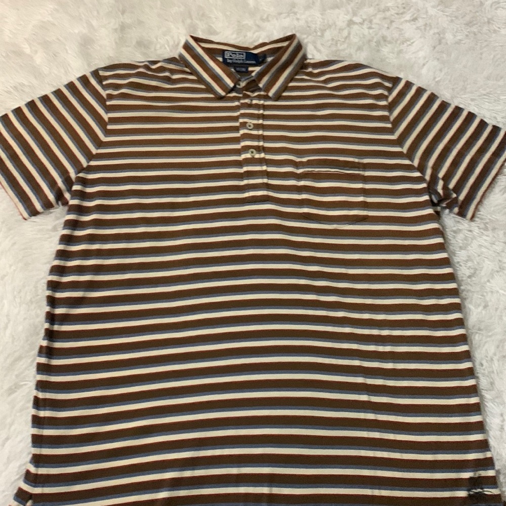 Mens Size XL Polo by Ralph Lauren Pullover Shirt Striped Y2K